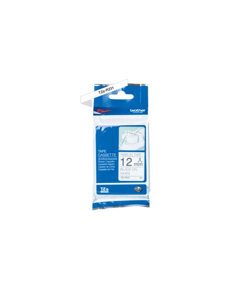 TZE-R231 cinta para impresora de etiquetas Negro sobre blanco