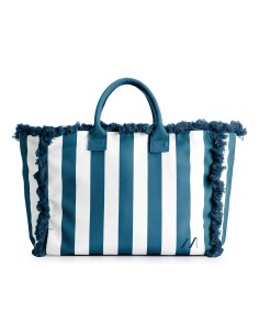 BEACHBAGBL bolso y bandolera Algodón, Poliéster Azul Mujer Bolsa de playa