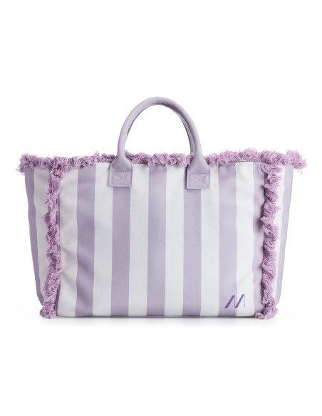 BEACHBAGVL bolso y bandolera Algodón, Poliéster Violeta Mujer Bolsa de playa