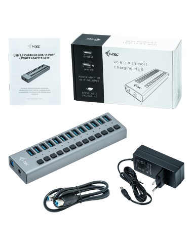 USB 3.0 Charging HUB 13port + Power Adapter 60 W