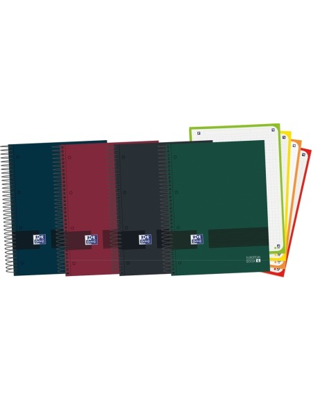 Paq 5 cuaderno espiral a5 120h 90g cuadricula 5x5 microperforado oxford ampyou clores neutros Paq 5 cuaderno espiral a5 120h 90g cuadricula 5x5 microperforado oxford ampyou clores neutros