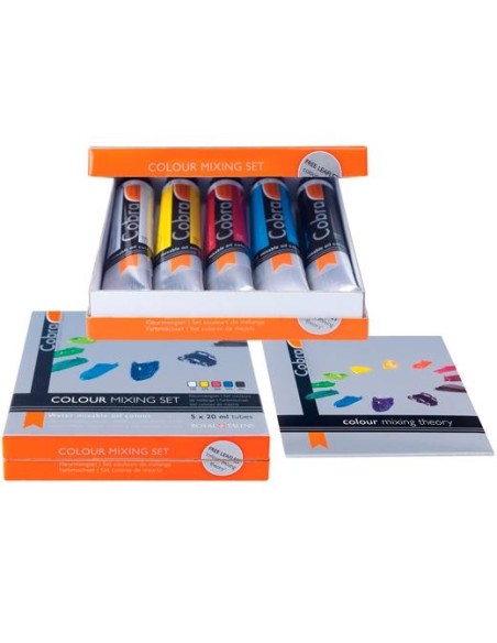 TALENS COBRA SET DE PINTURAS AL ÓLEO 5 TUBOS DE 20ML COLORES DE MEZCLA SURTIDOS