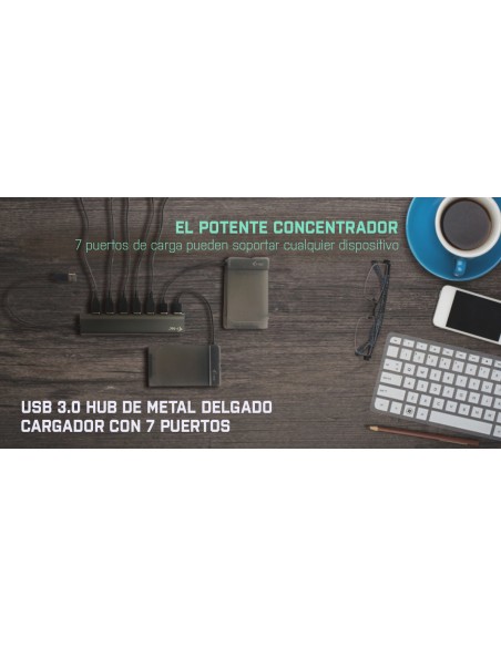 Metal Superspeed USB 3.0 7-Port Hub