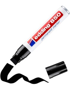 C 5 ROTULADORES EDDING 850 NEGRO PERMANENTE PUNTA BISELADA