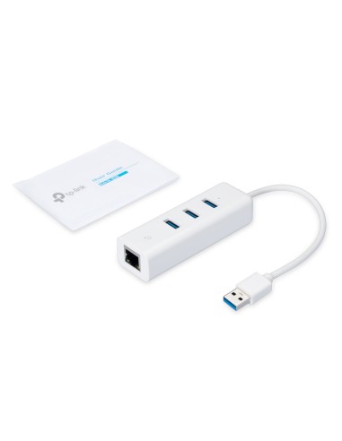 UE330 base para portátil y replicador de puertos Alámbrico USB 3.2 Gen 1 (3.1 Gen 1) Type-A Blanco