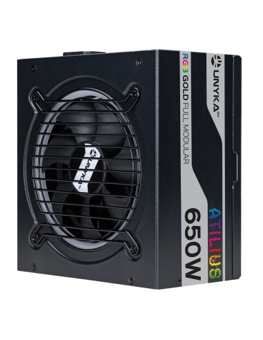 ATX Atilus RGB Black 650W unidad de fuente de alimentación 20+4 pin ATX Negro