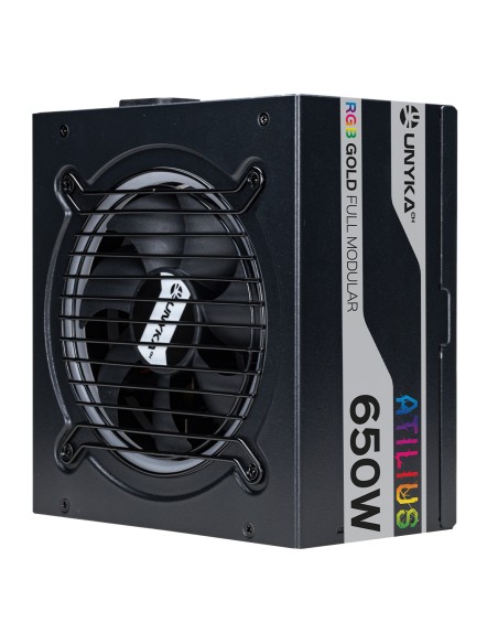 ATX Atilus RGB Black 650W unidad de fuente de alimentación 20+4 pin ATX Negro