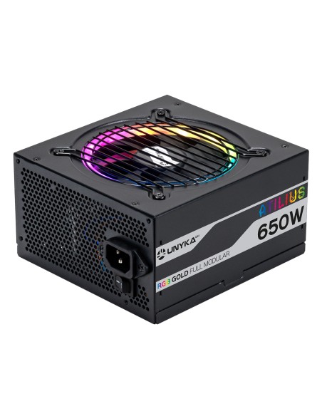 ATX Atilus RGB Black 650W unidad de fuente de alimentación 20+4 pin ATX Negro
