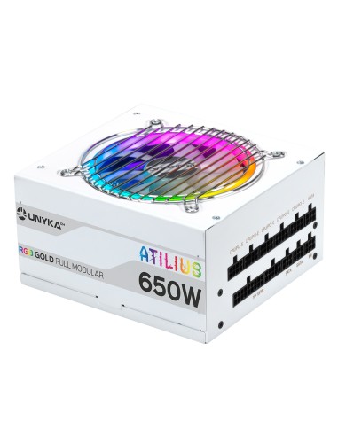 ATX Atilus RGB White 650W unidad de fuente de alimentación 20+4 pin ATX Blanco