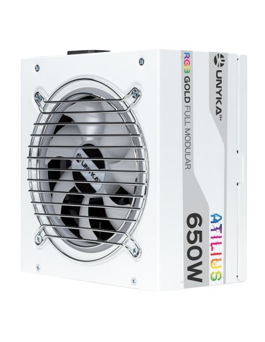 ATX Atilus RGB White 650W unidad de fuente de alimentación 20+4 pin ATX Blanco