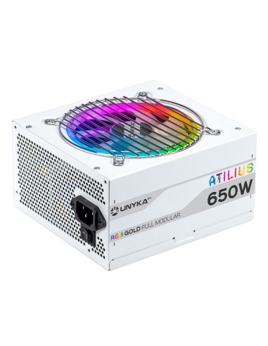 ATX Atilus RGB White 650W unidad de fuente de alimentación 20+4 pin ATX Blanco
