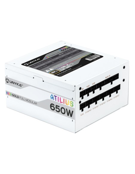 ATX Atilus RGB White 650W unidad de fuente de alimentación 20+4 pin ATX Blanco