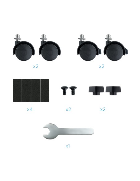 Soporte metálico para CPU de suelo con ruedas