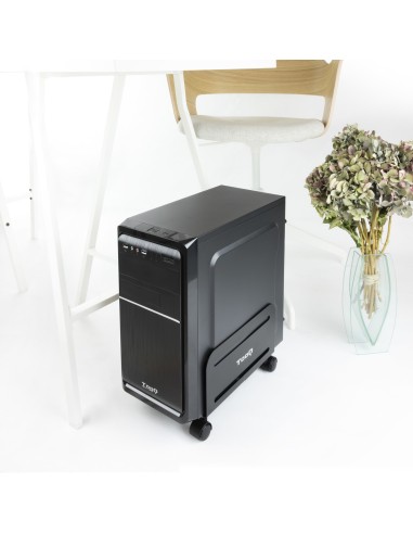 Soporte metálico para CPU de suelo con ruedas