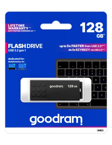 UME3 unidad flash USB 128 GB USB tipo A 3.2 Gen 1 (3.1 Gen 1) Negro
