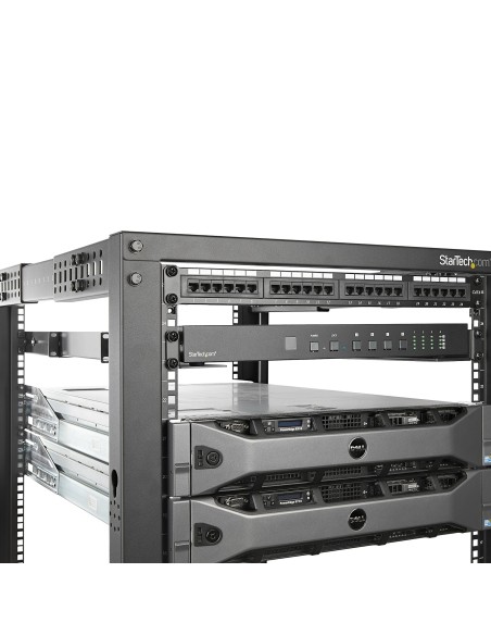 Carriles 1U de 19 pulgadas para Rack para Servidores con 4 Columnas - Profundidad Ajustable de 60,9cm a 91,4cm/24" a 36" - Carr