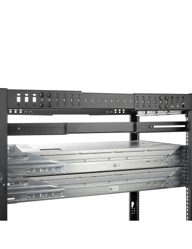 Carriles 1U de 19 pulgadas para Rack para Servidores con 4 Columnas - Profundidad Ajustable de 60,9cm a 91,4cm/24" a 36" - Carr