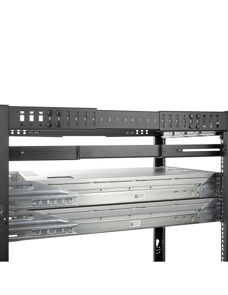 Carriles 1U de 19 pulgadas para Rack para Servidores con 4 Columnas - Profundidad Ajustable de 60,9cm a 91,4cm/24" a 36" - Carr