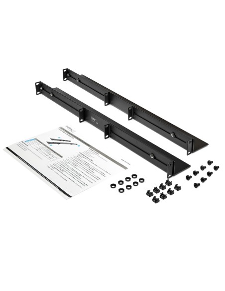 Carriles 1U de 19 pulgadas para Rack para Servidores con 4 Columnas - Profundidad Ajustable de 60,9cm a 91,4cm/24" a 36" - Carr
