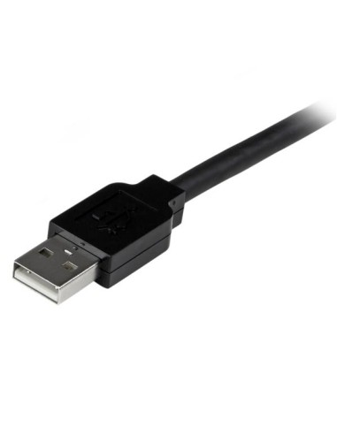 Cable 15m Extensión Alargador USB 2.0 Activo Amplificado - Macho a Hembra USB A - Negro