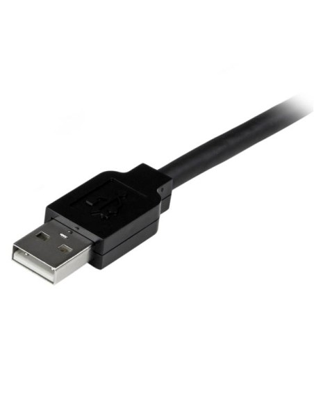 Cable 15m Extensión Alargador USB 2.0 Activo Amplificado - Macho a Hembra USB A - Negro