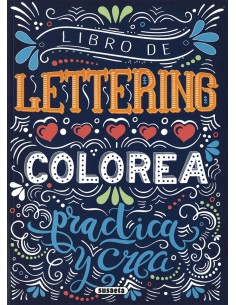 Libro de lettering Colorea practica y crea