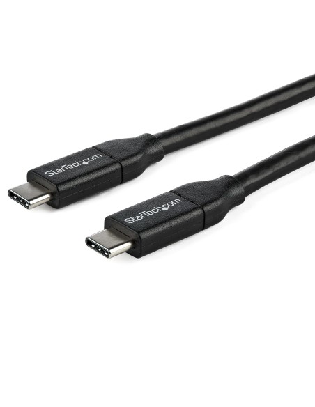 Cable de 1m USB-C a USB-C con capacidad para Entrega de Alimentación de 5A - USB TipoC - Cable de Carga USBC - USB 2.0