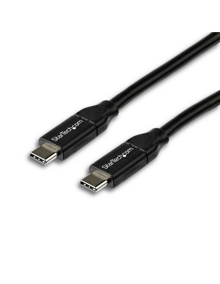 Cable de 2m USB-C a USB-C con capacidad para Entrega de Alimentación de 5A - USB TipoC - Cable de Carga USBC - USB 2.0