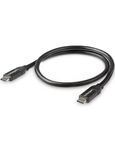Cable de 50cm USB-C a USB-C con capacidad para Entrega de Alimentación de 5A - USB TipoC - Cable de Carga USBC - USB 2.0
