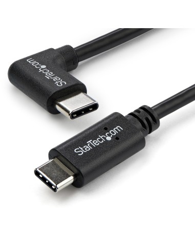 Cable de 1m USB-C a USB-C Acodado a la Derecha - Cable USB Tipo C en Ángulo a la Derecha - Cable USBC en Ángulo
