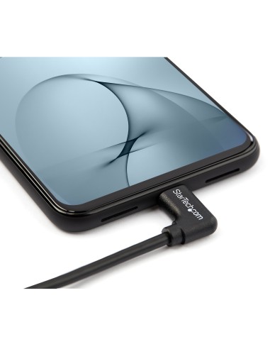 Cable de 1m USB-C a USB-C Acodado a la Derecha - Cable USB Tipo C en Ángulo a la Derecha - Cable USBC en Ángulo
