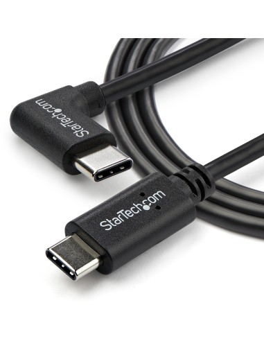 Cable de 1m USB-C a USB-C Acodado a la Derecha - Cable USB Tipo C en Ángulo a la Derecha - Cable USBC en Ángulo