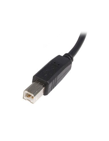 Cable USB de 1m para Impresora - 1x USB A Macho - 1x USB B Macho - Adaptador Negro