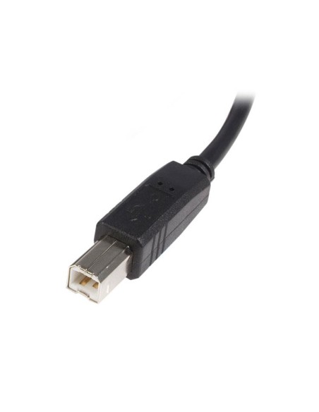 Cable USB de 3m para Impresora - 1x USB A Macho - 1x USB B Macho - Adaptador Negro