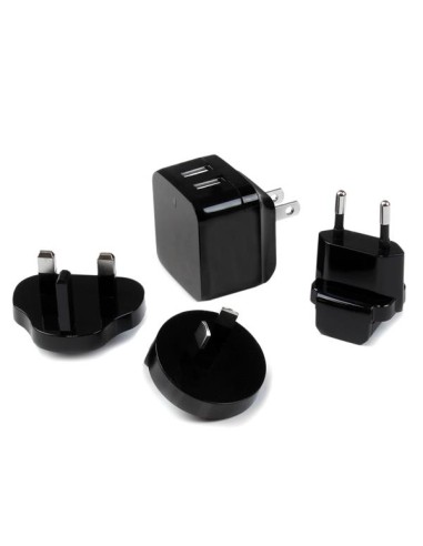 Cargador de Pared USB de 2 Puertos para Tablets Smartphones - Cargador de Alta Potencia para Viajes