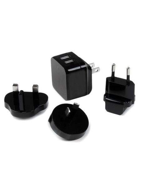 Cargador de Pared USB de 2 Puertos para Tablets Smartphones - Cargador de Alta Potencia para Viajes
