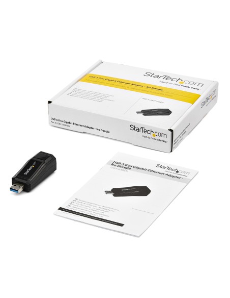 Adaptador Tarjeta de Red Externa NIC USB 3.0 a 1 Puerto Gigabit Ethernet 1Gbps RJ45 USB A Sin Dongle