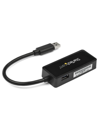 Adaptador Tarjeta de Red NIC Externa USB 3.0 de 1 Puerto Gigabit Ethernet RJ45 y Puerto USB - Negro