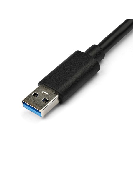Adaptador Tarjeta de Red NIC Externa USB 3.0 de 1 Puerto Gigabit Ethernet RJ45 y Puerto USB - Negro