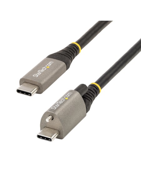 Cable de 1m USB-C con Tornillo Superior de Fijación -10Gbps - Cable Tipo C USB 3.2 Gen 2 - con Carga por Entrega de Alimentació