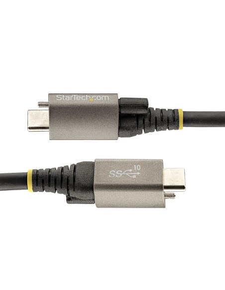 Cable de 1m USB-C con Tornillo Superior de Fijación -10Gbps - Cable Tipo C USB 3.2 Gen 2 - con Carga por Entrega de Alimentació