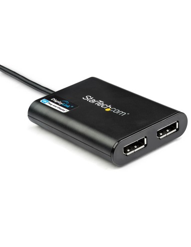 Adaptador Gráfico Externo USB 3.0 a DisplayPort Doble 4K60 DisplayLink - Cable Conversor USB 3.0 a DP de Vídeo