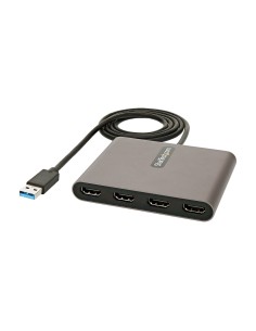 Adaptador USB 3.0 a 4 Puertos HDMI - Tarjeta Gráfica y de Vídeo Externa - Dongle Llave USB-A a 4x HDMI - 1080p a 60Hz - Converso 2