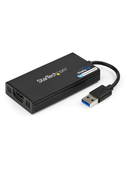 Adaptador Gráfico Externo USB 3.0 a HDMI - UltraHD 4K 30Hz - Certificado DisplayLink - Conversor USB-A a HDMI para Monitor - Ta