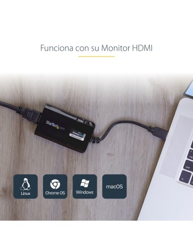 Adaptador USB 3.0 HDMI - Certificado con DisplayLink - 1920x1200