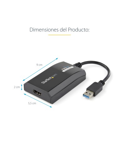Adaptador USB 3.0 HDMI - Certificado con DisplayLink - 1920x1200