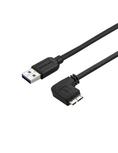 Cable delgado de 1m Micro USB 3.0 acodado a la derecha a USB A 2