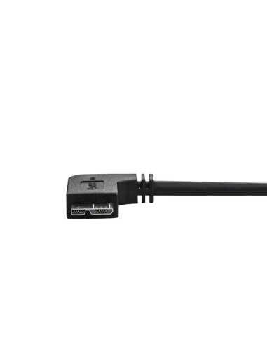 Cable delgado de 1m Micro USB 3.0 acodado a la derecha a USB A