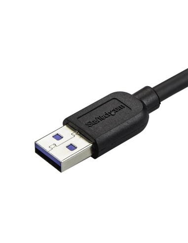 Cable delgado de 1m Micro USB 3.0 acodado a la derecha a USB A