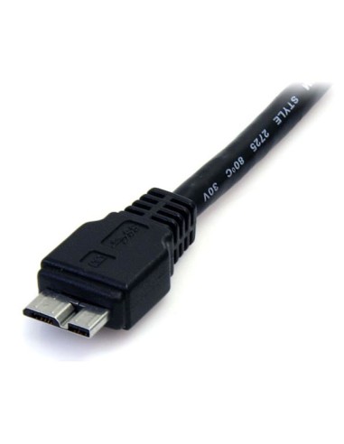 Cable 50cm USB 3.0 Super Speed SS Micro USB B Macho a USB A Macho Adaptador - Negro